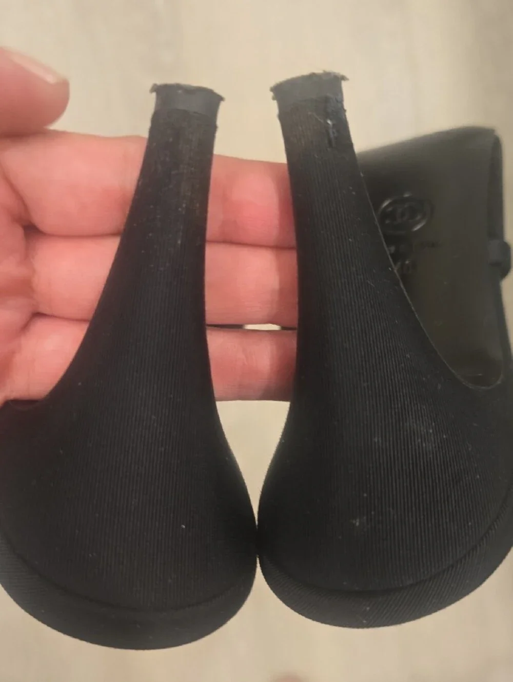 CHANEL Black Open-Toe Mesh Slide Mules with Gold Insole and CC Accent